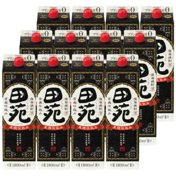 田苑 黒 パック 25度 1800ml×12本 芋焼酎 田苑酒造 黒麹※北海道・東北エリアは別途運賃が1000円発生します。