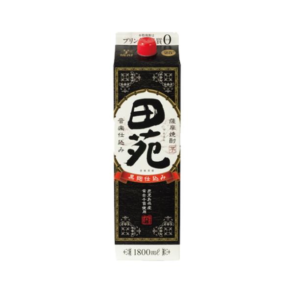 田苑 黒 パック 25度 1800ml×12本 芋焼酎 田苑酒造 黒麹※北海道・東北エリアは別途運賃が1000円発生します。_1