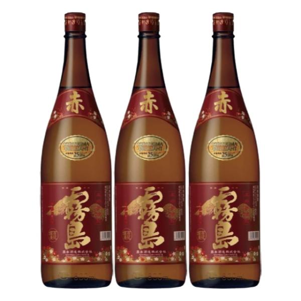 赤霧島 25度 1800ml×3本 芋焼酎 霧島酒造※北海道・東北エリアは、別途運賃が1000円発生します。