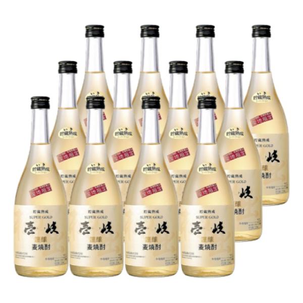 壱岐スーパーゴールド 22度 720ml×12本 樫樽麦焼酎※北海道・東北エリアは別途運賃が1000円発生します。 13,649円