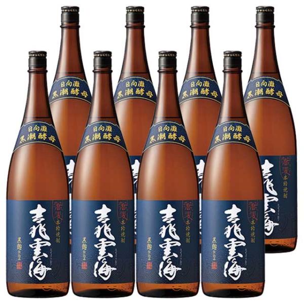 吉兆雲海 黒麹仕込み 25度 1800ml×8本 そば焼酎 雲海酒造※北海道・東北エリアは別途運賃が1000円発生します。