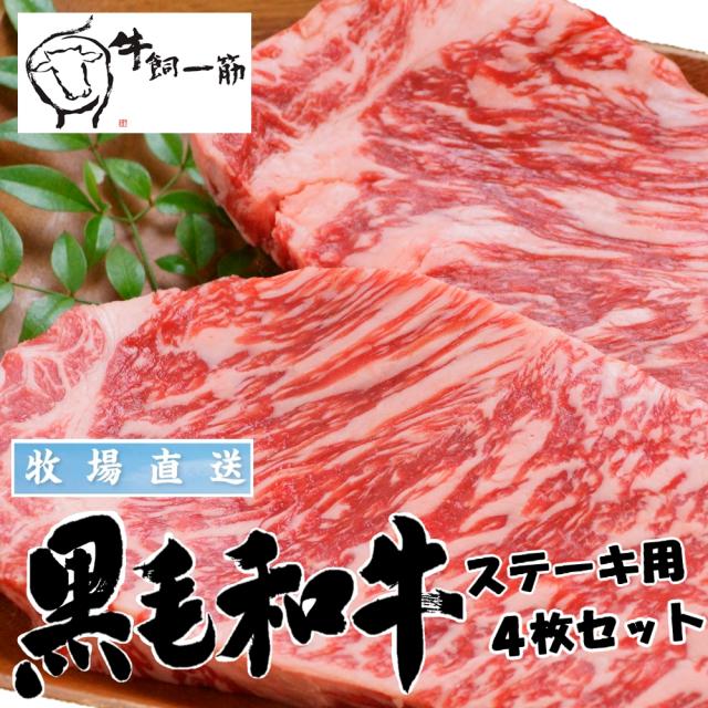 牧場直送！九州黒毛和牛　ステーキ用　【150g×4枚】｜牛肉をの旨さを一番味わえるステーキ肉！4枚セットでお届け