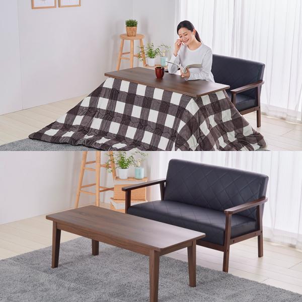 お取り寄せ ユアサプライムス ソファに合わせるコタツ 120×50cm フェリス120E ブラウン【L】_9