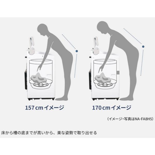 パナソニック 縦型全自動洗濯機 NA-FA8H5-W ホワイト 洗濯・脱水8kg_4