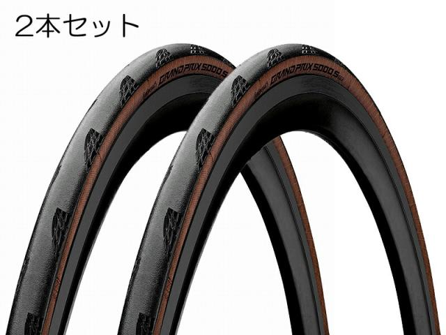 【2本セット】Continental コンチネンタル Grand Prix 5000S-TR 700X25C グランプリ5000S 700×25C チューブレスレディタイヤ ブラック/トランスペアレント CNT101873X2【M】