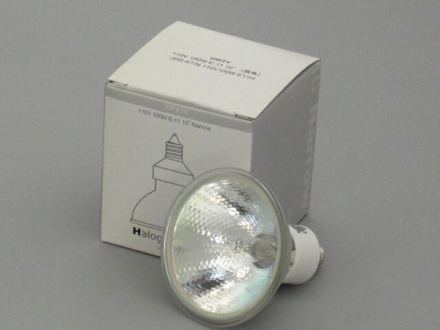 【特売品・在庫限り】ダイクロハロゲンランプ　JDR-K7N110V100W-E11H(10個入)　UNITY/ユニティ　JDR110V100W 径70mm E11 狭角