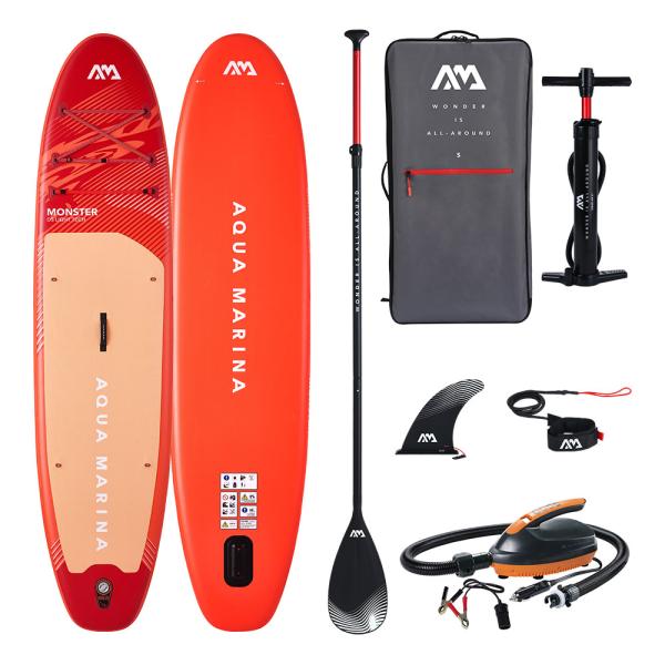 AQUA MARINA(アクアマリーナ) MONSTER モンスター SUP(スタンドアップパドルボード) インフレータブル パドル・電動ポンプ