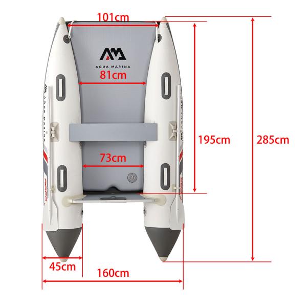 ゴムボート AQUA MARINA アクアマリーナ AIRCAT エアキャット285 4人乗り エアフロア_8
