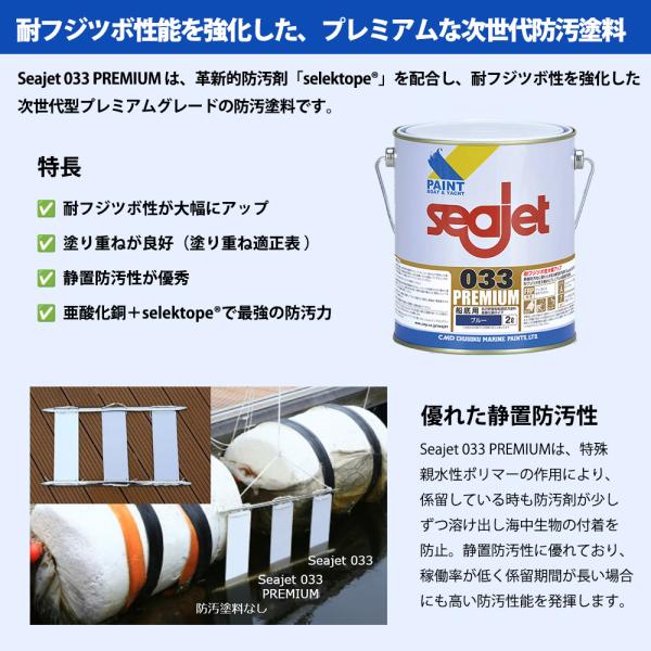 船底塗料 シージェット 033 プレミアム 中国塗料 自己研磨型 船底防汚塗料 2L 2缶セット 黒 白 青 赤