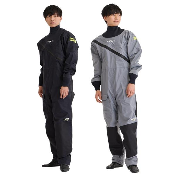 ドライスーツ メンズ/ウィメンズ マルチドライスーツ ソックスタイプ HANT(ハント)　作業用 業務用 ウェーダー 胴長 カッパ つなぎ