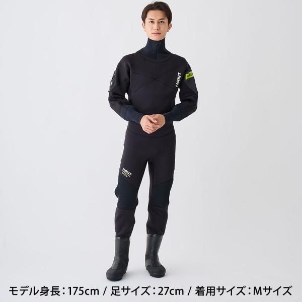 水中作業用ドライスーツ　ブーツ付き　 HANT(ハント)　作業用 業務用 ウェーダー 胴長 カッパ つなぎ 完全防水　防寒