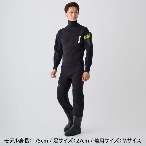 水中作業用ドライスーツ　ブーツ付き　 HANT(ハント)　作業用 業務用 ウェーダー 胴長 カッパ つなぎ 完全防水　防寒