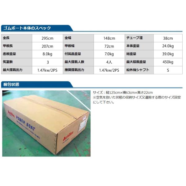 ゴムボート LF-295IB エアーフロア アキレス×ネオネットコラボ パールグレー/レッド 4人乗り 予備検査なし トーハツ2馬力船外機セット_9