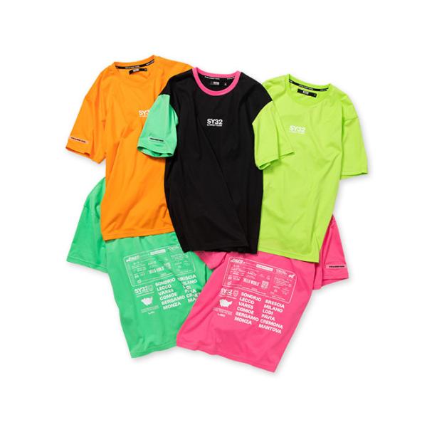 SY32 by SWEET YEARS Tシャツ 半袖 おしゃれ ブランド スポーツ フラッシュカラー 12031