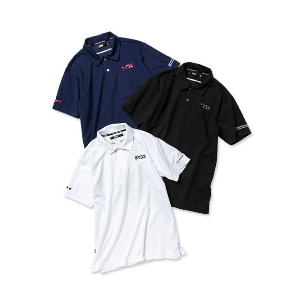 SY32 by SWEET YEARS ポロシャツ 半袖 おしゃれ ブランド ゴルフ スポーツ CAMO 12222 速乾性