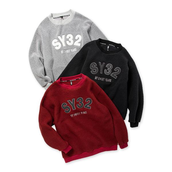 SY32 by sweet years フリース トレーナー プルオーバー メンズ レディース おしゃれ ブランド ゴルフ ウェア サッカー スポーツ アウトドア ポーラテック 12512