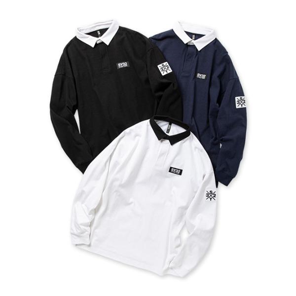 SY32 by sweet years ポロシャツ 長袖 メンズ おしゃれ ブランド ワイドシルエット 12516