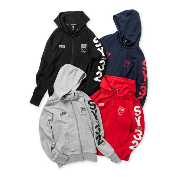 SY32 by SWEET YEARS パーカー スウェット プルオーバー ブランド おしゃれ ゴルフ サッカー スポーツ 13067 セットアップ シールド ジップ