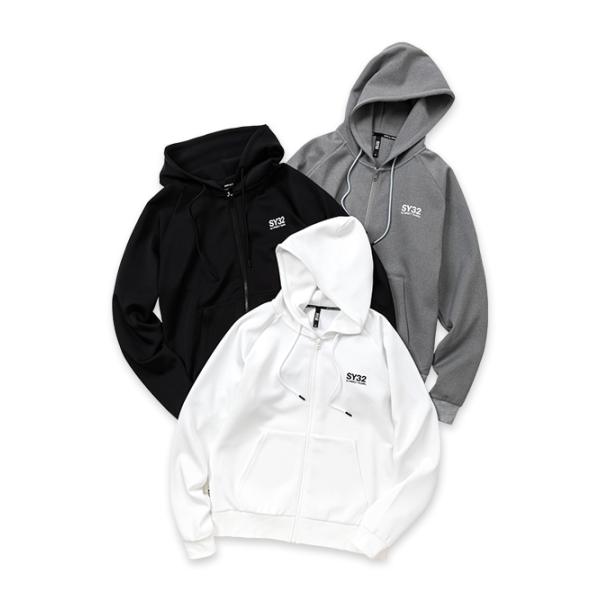 SY32 by SWEET YEARS スウェット パーカー メンズ おしゃれ ブランド スポーツ トレーニング ゴルフ ダブルニット ジップアップ 13492 お取り寄せ商品