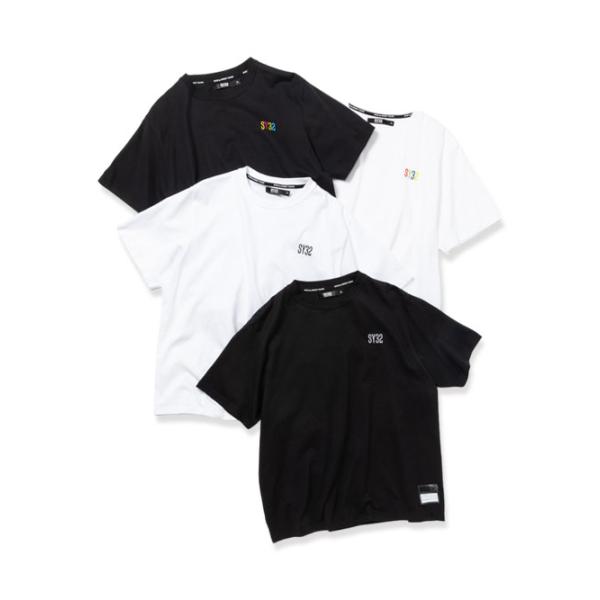 SY32 by SWEET YEARS ロゴ Tシャツ 刺繍Tシャツ 半袖 メンズ ブランド おしゃれ かっこいい ゴルフ スポーツ サッカー 14157J-W お取り寄せ商品
