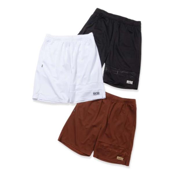 SY32 by SWEET YEARS ロゴ エンボス パンツ ショートパンツ メンズ ブランド おしゃれ かっこいい ゴルフ スポーツ サッカー 14363 お取り寄せ商品