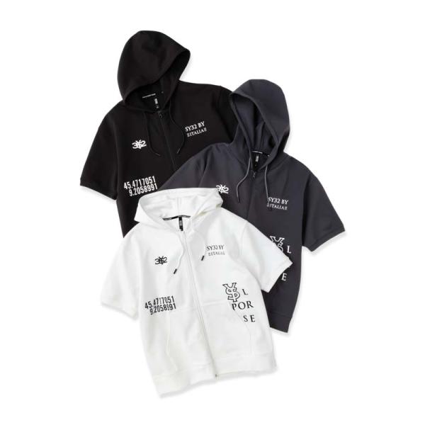 SY32 by SWEET YEARS Tシャツ パーカー メンズ おしゃれ かっこいい ブランド ジップアップ 15012【お取り寄せ】