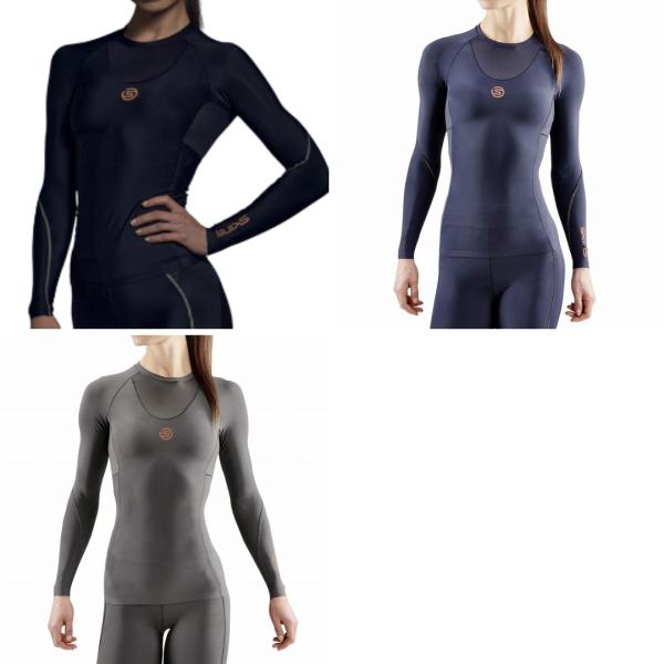 お取り寄せ skins スキンズ Tシャツ 長袖 レディース おしゃれ ブランド コンプレッション ゴルフ スポーツ トレーニング ウェア 18221510 series5