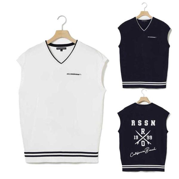 Rosasen ロサーセン ベスト ニット ノースリーブ メンズ おしゃれ ブランド ストレッチ ゴルフ サーフ オーバーサイズ 0444287148005　お取寄せ