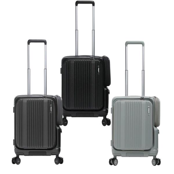 BERMAS バーマス EURO CITYIII キャリーケース おしゃれ ブランド ビジネス ビジカジ 通勤 出張 旅行 60526 サイドポケット付きフロントオープン 35L 48cm