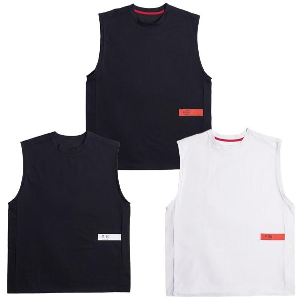 AddElm Tシャツ 袖なし ノースリーブ メンズ おしゃれ かっこいい ブランド 機能性インナー 吸水速乾 ストレッチ UV スポーツ トレーニング Add3 AATM51370