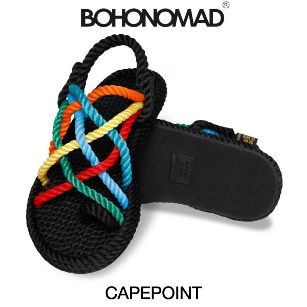 ボホノマド BOHONOMAD サンダル メンズ レディース 歩きやすい おしゃれ ブランド CAPEPOINT   BLACK