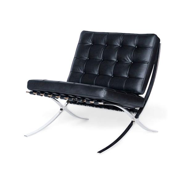 バルセロナチェア 椅子 1人掛け おしゃれ 北欧 デザイナーズ 家具 ミース・ファン・デル・ローエ リプロダクト ラウンジチェア 本革 CH8002A0A【お取り寄せ】