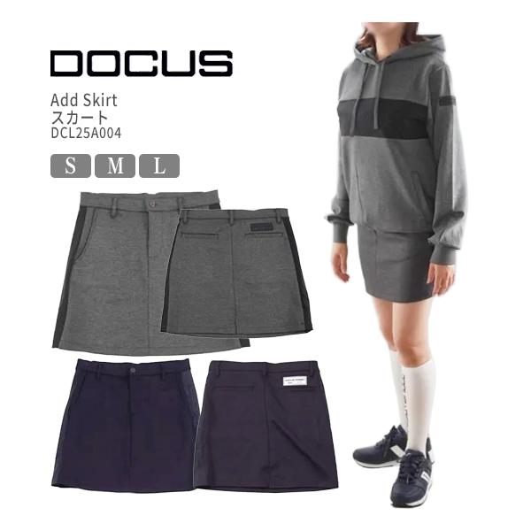 DOCUS ゴルフ レディース おしゃれ ブランド かわいい DCL25A004 Add Skirts スカート ゴルフウェア シンプル レディース 25aw【お取り寄せ】