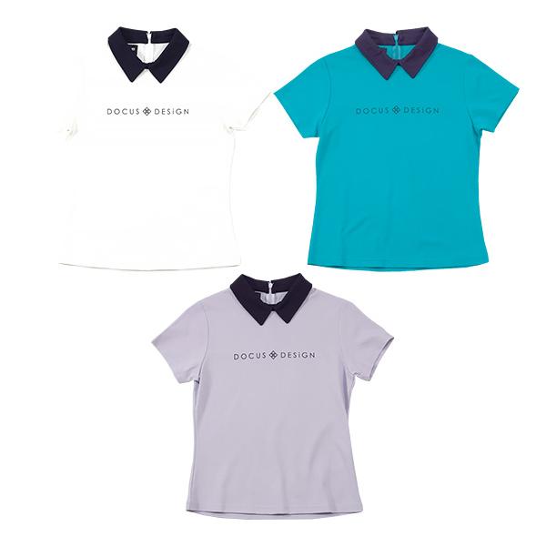 DOCUS ゴルフウェア レディース チビエリシャツ Tシャツ 半袖 おしゃれ かわいい ブランド DCL25S018【お取り寄せ】