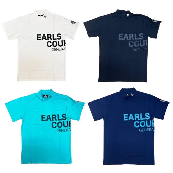 EARLSCOURT アールズコート ゴルフウェア モックネックシャツ BIGLOGO 半袖 メンズ かっこいい  EC-G029 お取り寄せ商品