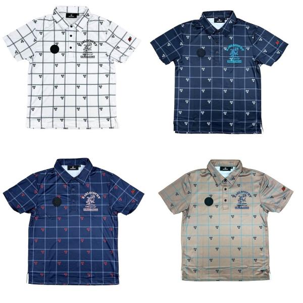 EarlsCourt アールズコート ゴルフウェア チェックドットポロシャツ CHECK DOT 半袖 メンズ かっこいい EC-G041 お取り寄せ商品