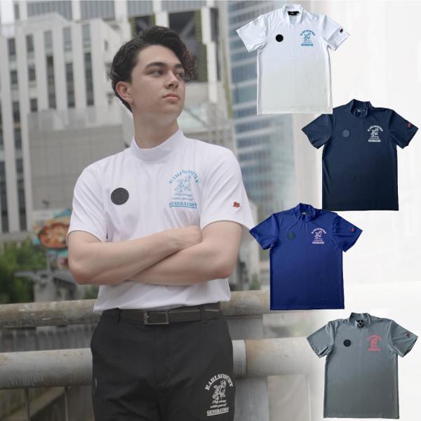 EARLSCOURT アールズコート ゴルフウェア ロゴ モックネックトップ simpleROSE メンズ かっこいい  EC-G042 お取り寄せ商品