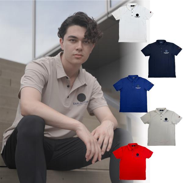 EARLSCOURT アールズコート ゴルフウェア チェックドット モックネックトップ CHECK DOT 半袖 メンズ かっこいい EC-G043 お取り寄せ商品