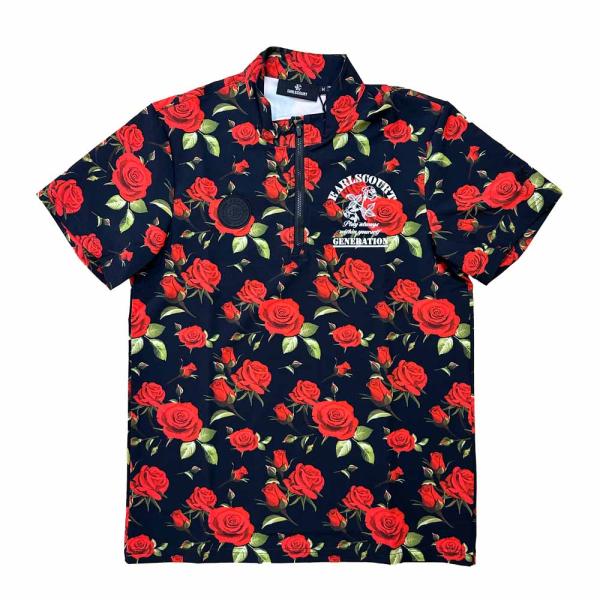 EARLSCOURT アールズコート ゴルフウェア ROSE柄モックネックトップ ROSE メンズ かっこいい  EC-G049 お取り寄せ商品