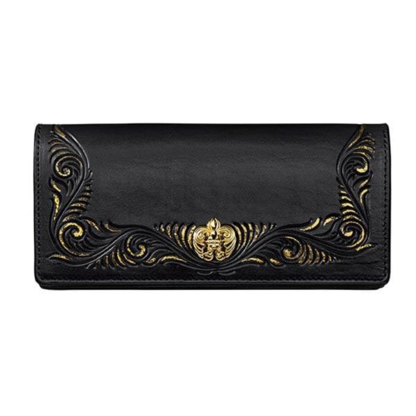 Lilyleather Design リリーレザーデザイン カービングロングウォレット 二つ折り_1