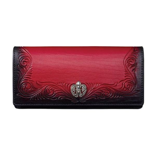 Lilyleather Design リリーレザーデザイン カービングロングウォレット 二つ折り_2