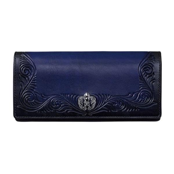 Lilyleather Design リリーレザーデザイン カービングロングウォレット 二つ折り_3