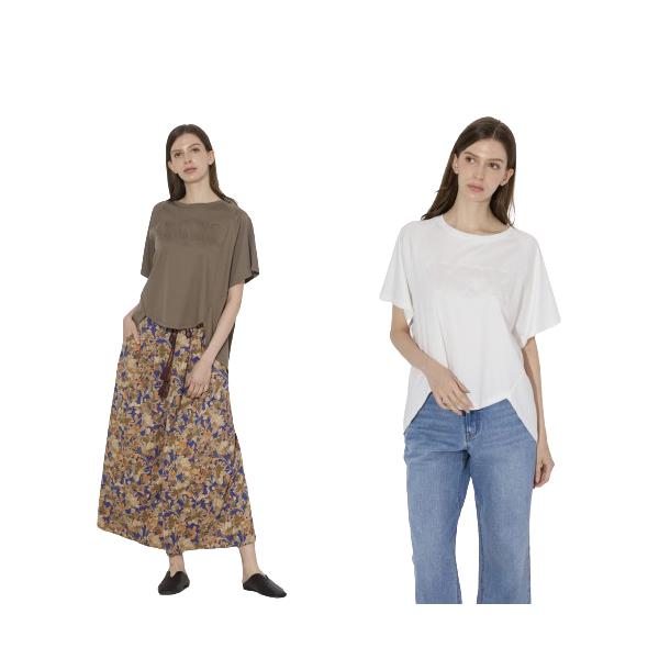 SPOOM holiday Tシャツ レディース エンボス おしゃれ ブランド SH241003