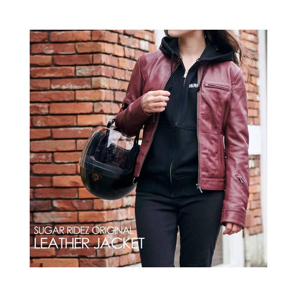 RIDEZ ライズ ジャケット ライダース シングル レザー 革 レディース