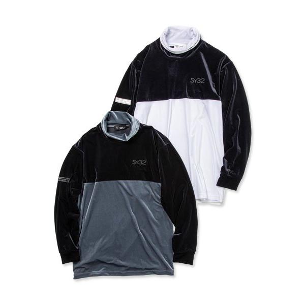 SY32 by sweet years ゴルフ メンズ モックシャツ おしゃれ ブランド ウェア SYG-22A01 カルビコ