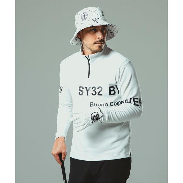 SY32 by SWEET YEARS プルオーバー モックシャツ 長袖 メンズ ジップ ゴルフウェア SYG-22A03