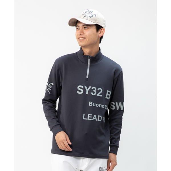 SY32 by SWEET YEARS プルオーバー モックシャツ 長袖 メンズ ジップ