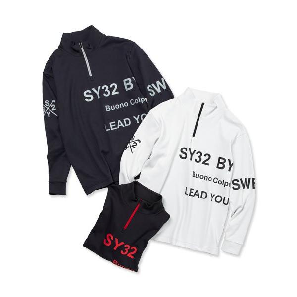SY32 by SWEET YEARS プルオーバー モックシャツ 長袖 メンズ ジップ