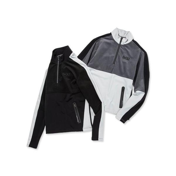 SY32 by sweet years ゴルフ メンズ ジャケット スウェットライク おしゃれ ブランド ウェア SYG-22A21 カルビコ