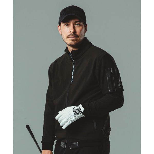 SY32 by SWEET YEARS ジャケット 合皮 ストレッチ メンズ ジャンパー ゴルフウェア ジップ SYG-22A26